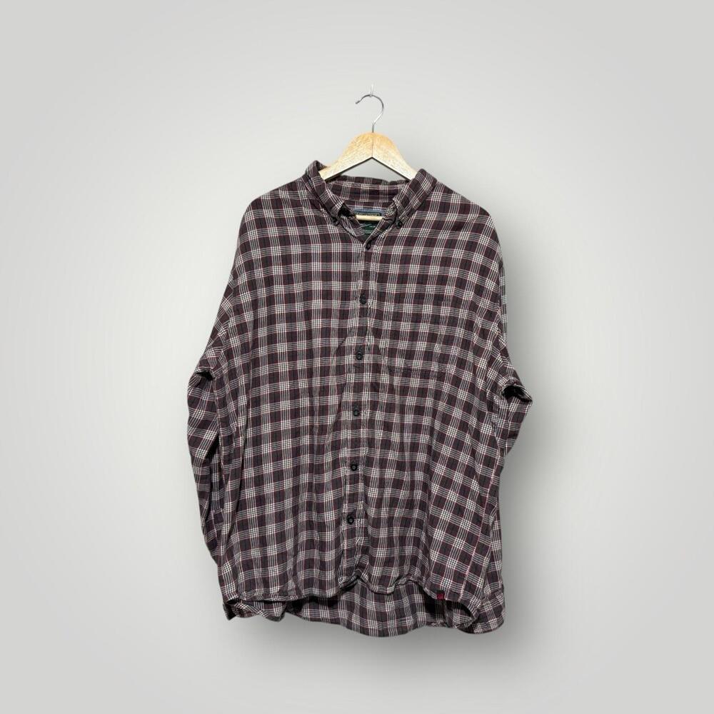 Vintage Woolrich Plaid Flannel Shirt Red XL Men’s
